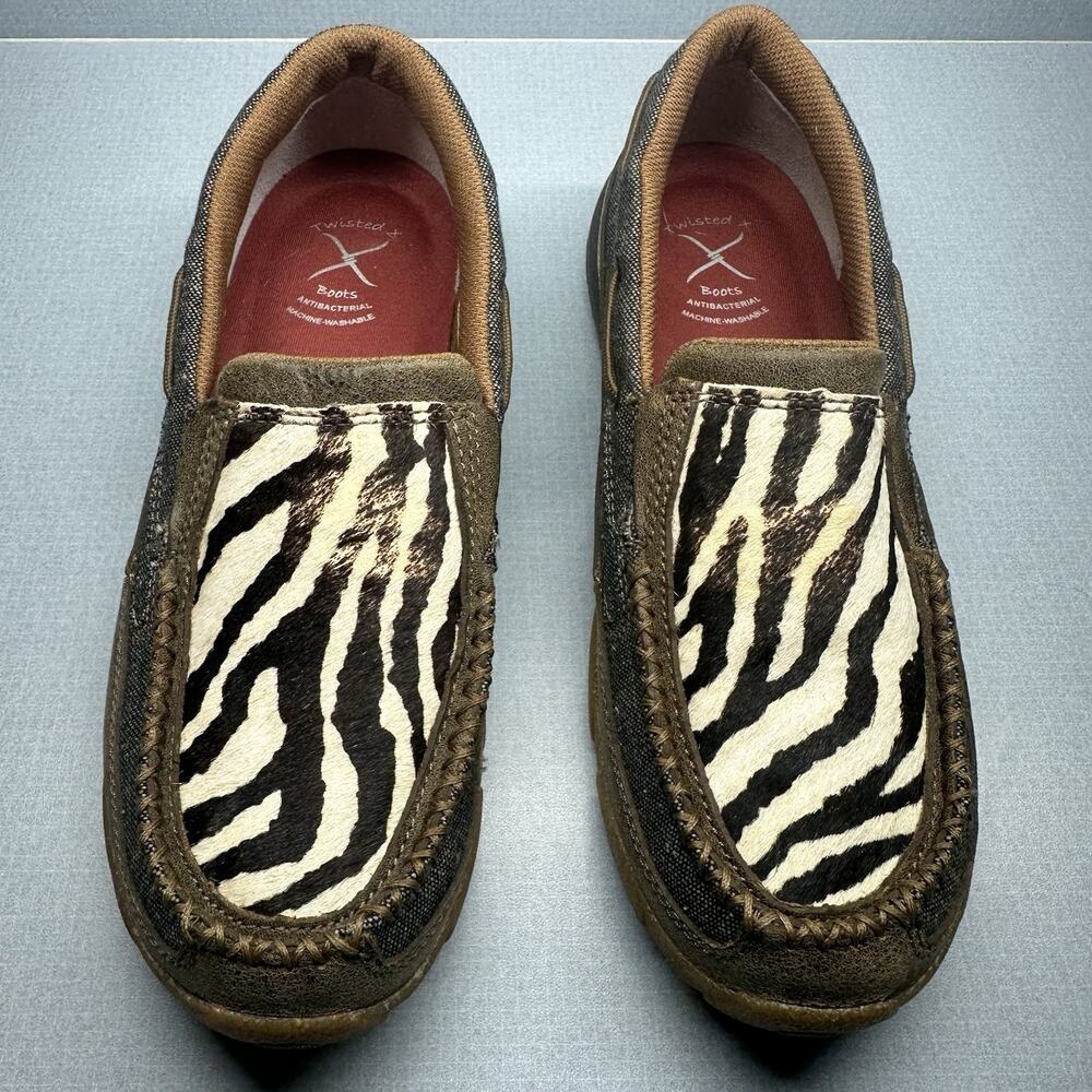 Twisted X Zebra Print driving moccasins ECO TWX‎ Women’s 9M - Picture 3 of 16